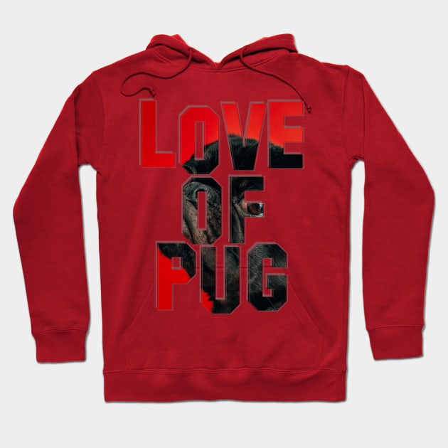 Love of Pug Hoodie by afternoontees